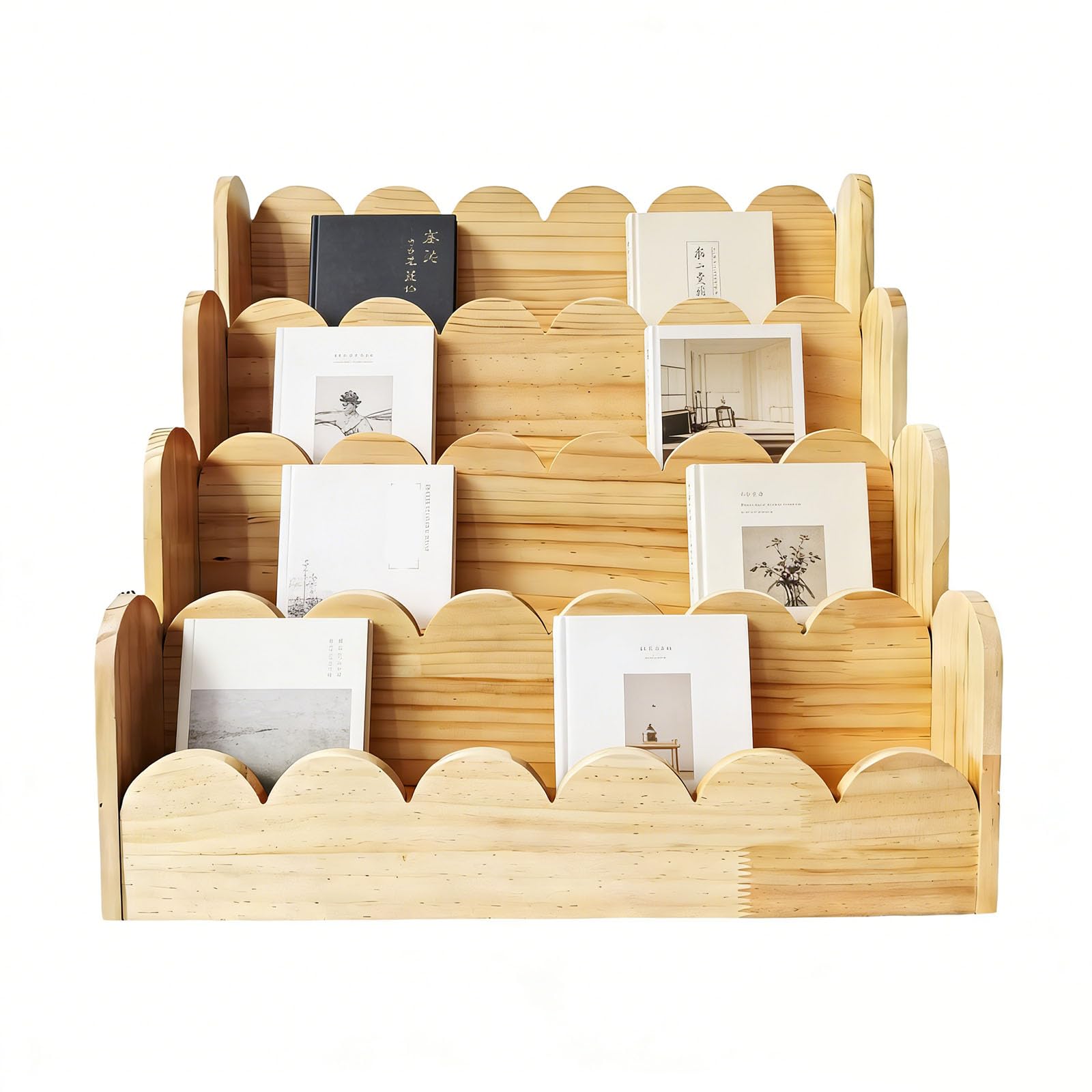 Libreria in legno a più sezioni per bambini, supporta lo sviluppo dell'apprendimento e mantiene i libri illustrati ben organizzati per la cameretta dei bambini