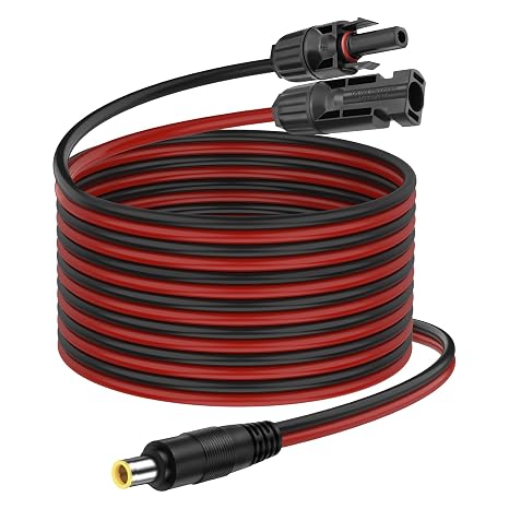 XMSJSIY Solar Panel to DC 7909 8mm Adapter Connector Extension Cable