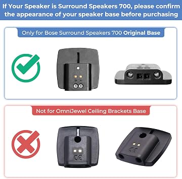 Pack of 1 Height Adjustable Stand for Bose Speaker Stands, with Slideconnect Bracket, for Surround 700, OmniJewel Lifestyle 650, CineMate GS Series II, for Bose 700 Speakers Stands