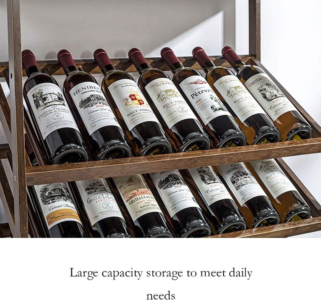 Wine Holder Cabinet Wine Holder Stand Wine Display Rack Multi-Layer Floor Wine Rack with Wall-Mounted Wine Cabinet Wine Shelves with Table Top Wine Organizer (Color : A)