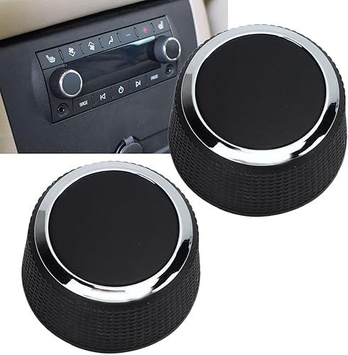 Miniatura 4 de Pomo delantero de volumen de radio, 2 piezas de perilla de control de volumen de radio trasera 22912547 de repuesto para 2007 2008 2009 2010 2011