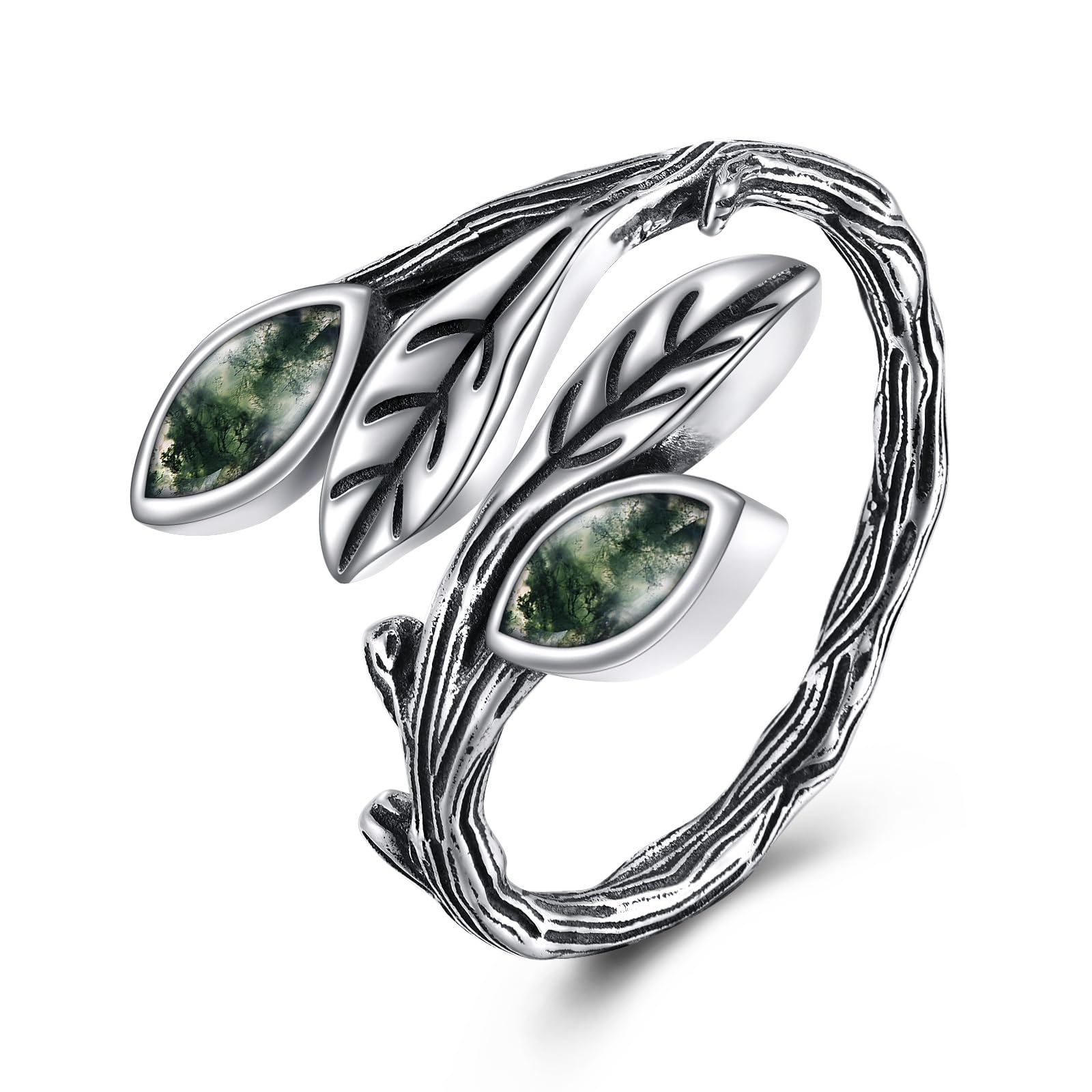 POPLYKE Sterling Silber Löffel Ring Vintage Daumen Ringe Boho einstellbar offener Ring Aussage Schmuck Geschenke für Frauen