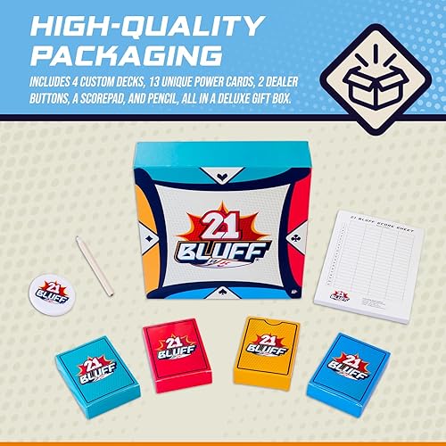 Miniatura 5 de 21 Bluff - El mejor juego de cartas de estrategia y bluffing para una noche de juegos en familia - Juego de fiesta divertido y de ritmo rápido para