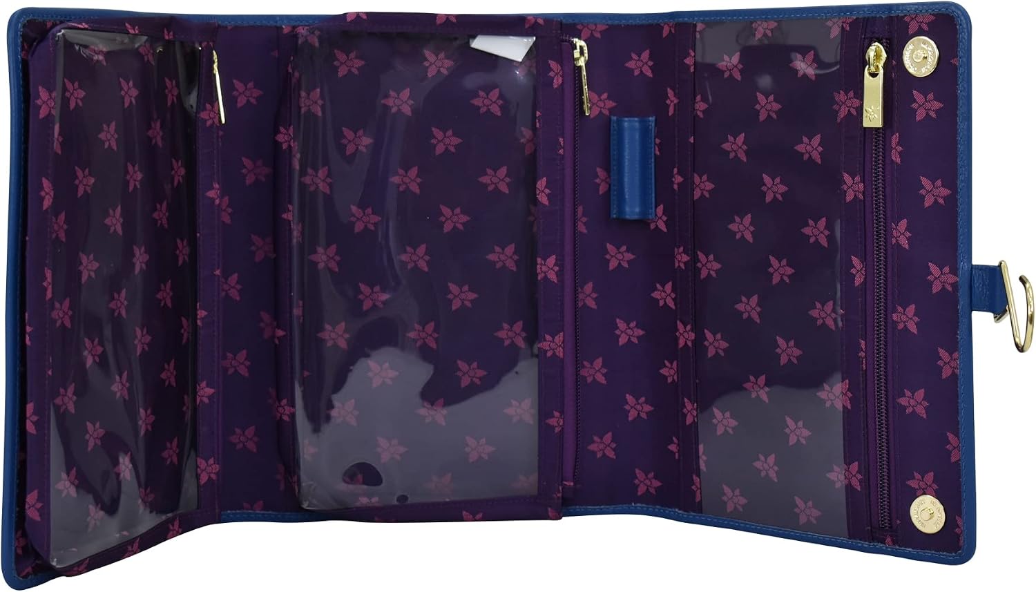 Anuschka Hanging Travel Organizer - Wanderlust Collection - Nylon Fabric with Genuine Leather Trim and Artwork Print