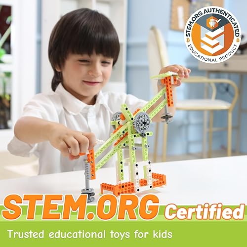 Miniatura 2 de Apitor Kit de construcción STEM 14 en 1, juguetes educativos de construcción de ciencia electrónica para niños de 8 a 12 años, palancas, engranajes