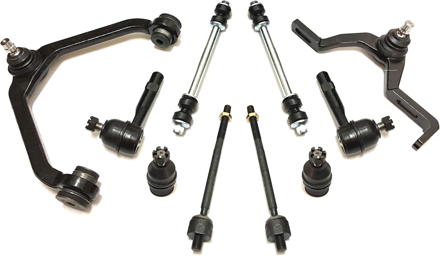 PartsW - New 10 Pc Suspension Upper Control Arm Lower Ball Joint Tie Rods Kit 2 Pc Design 2WD & 4WD Fits FORD EXPLORER 2WD / 4WD/RANGER 2WD / 4WD/MAZDA B2500 2WD / 4WD