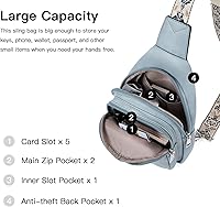 Vista 16 de Telena Bolso bandolera para mujer, bolso cruzado para mujer, cangurera de cuero vegano con correa ajustable