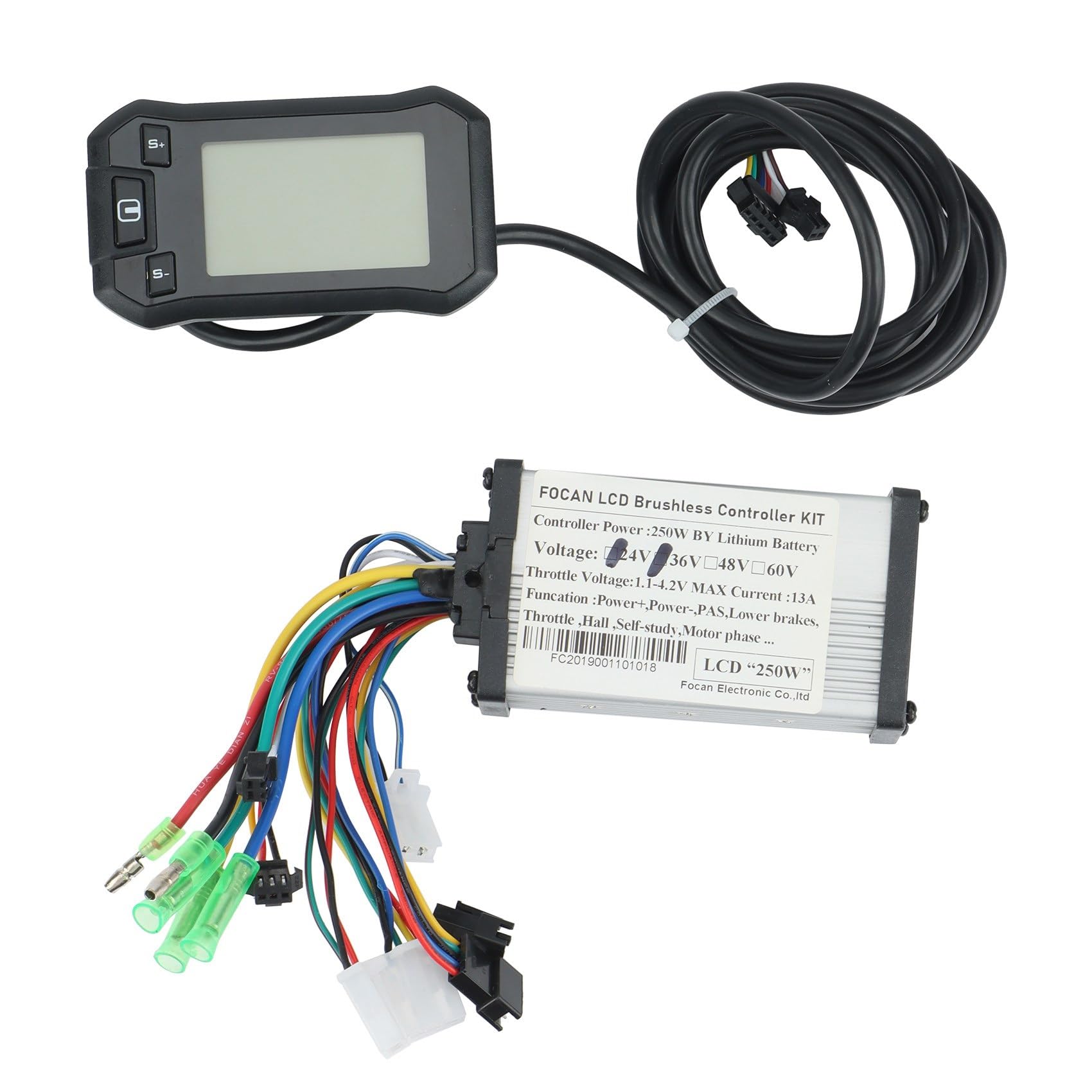 Xibany Motorized Scooter 24/36V 250W E-Bike S850 LCD Display Brushless Motor Controller Kit for Electric Bicycle Scooter Folding Bike Equipment Motorized Scooter, XIBANY001