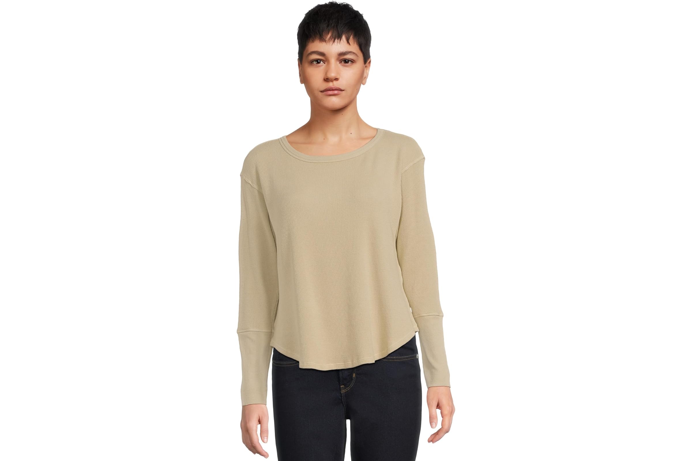 Mod-o-doc Long Sleeve Dropped Armhole Oversized Top