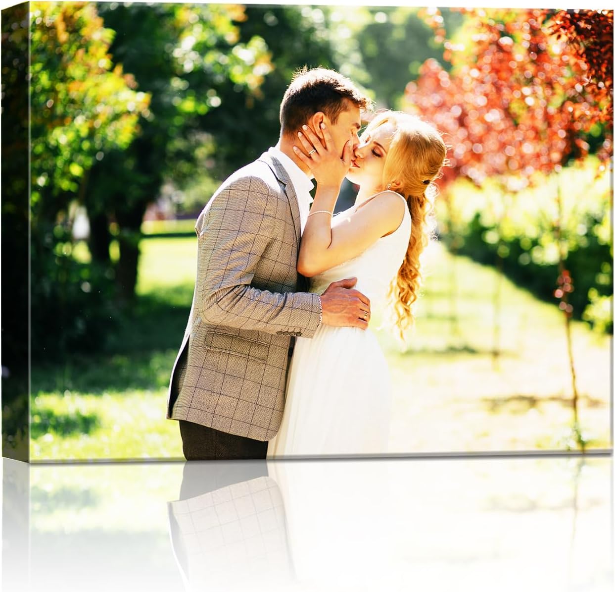 Custom Canvas Prints with Your Photos - Personalized Pictures Print, Wall Art Poster Customized Prints Photo Gifts, Canvas Printing for Wedding, Family, Baby, Pets, Home Office Decor (Framed, 20x16)