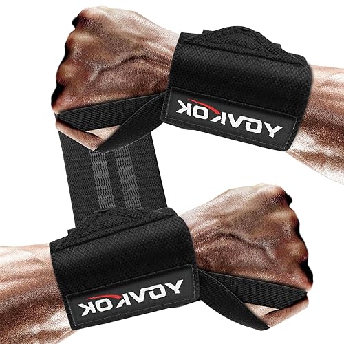Muñequeras, correas de muñeca para levantamiento de pesas con trabillas para el pulgar, ajustables, correas de gimnasio para levantamiento de pesas
