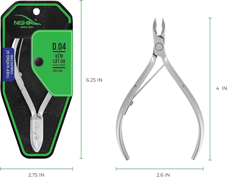 Amazon.com: NGHIA Cuticle Nipper - D-04 JAW 16 | Stainless Steel