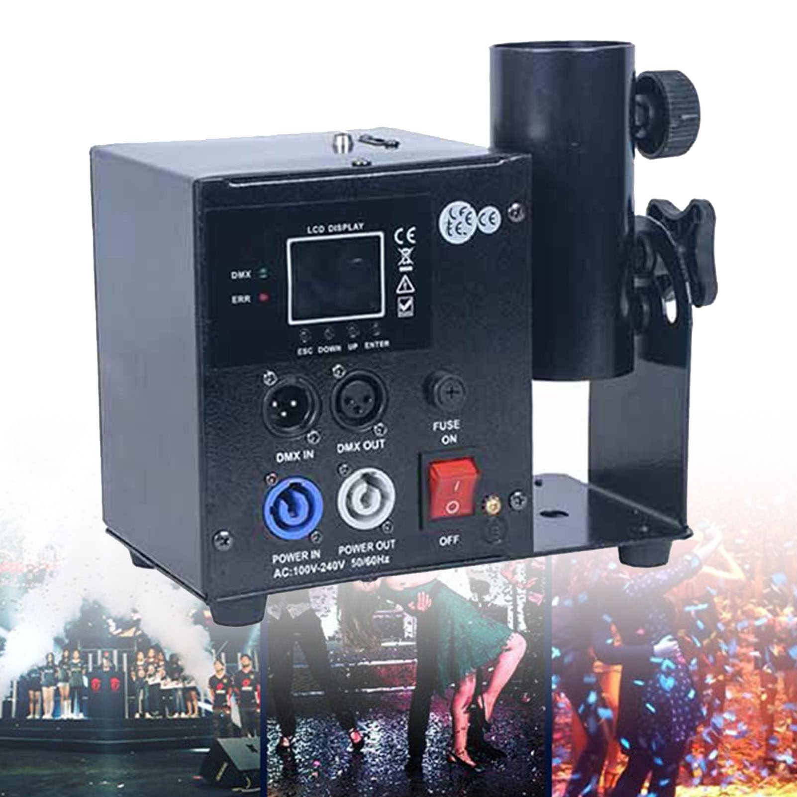 Macchina per Coriandoli Macchina Cannone per Coriandoli Lanciacoriandoli Elettrico Professionale con Sparacoriandoli Remoto Senza Fili per Eventi Speciali, Feste, Club, Matrimoni, Concerti,SingleHead