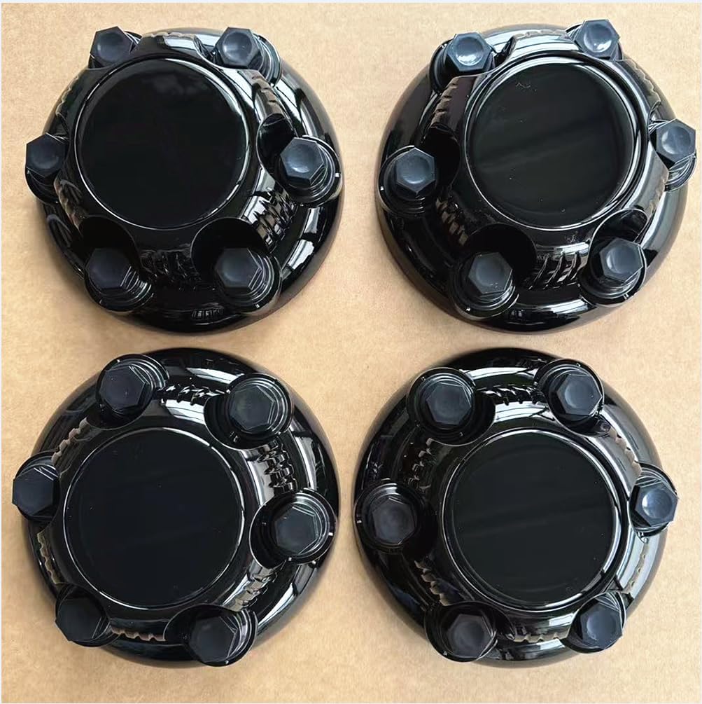4pcs Chrome for GMC Sierra Yukon Savana 6 Lugs 1500 Center Caps 16" 17" Wheels (Black)