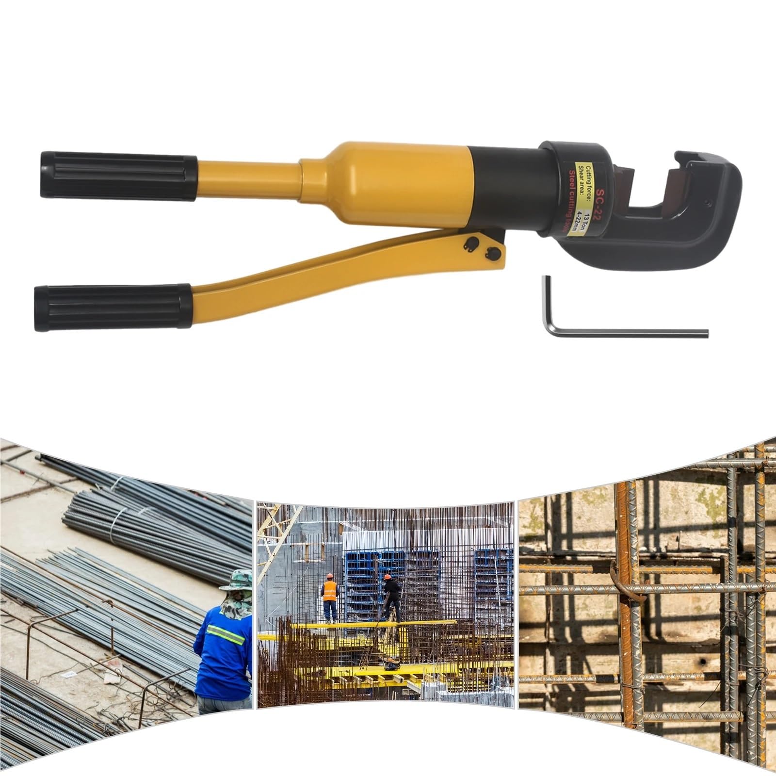 Pince à sertir hydraulique, Pince à ferraille hydraulique 8T, Coupe-boulons Portable, Outil de Coupe Robuste avec Coffret, pour cuivre et Aluminium