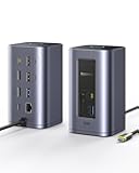 Baseus Docking Station Dual Monitor, Nomos Win Air(12 in 1) Laptop Dock, 2*4K HDMI, 10Gbps USB Ports, 1Gbps Ethernet, PD 100W(No Power Adapter), USB C Docking Station for Dell/HP/Lenovo/Asus/Acer/Mac