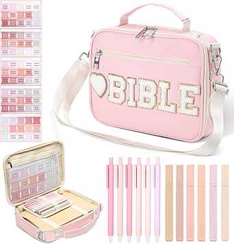 Large Chenille Letter PU Leather Bible Cover For Woman With Bible Tabs