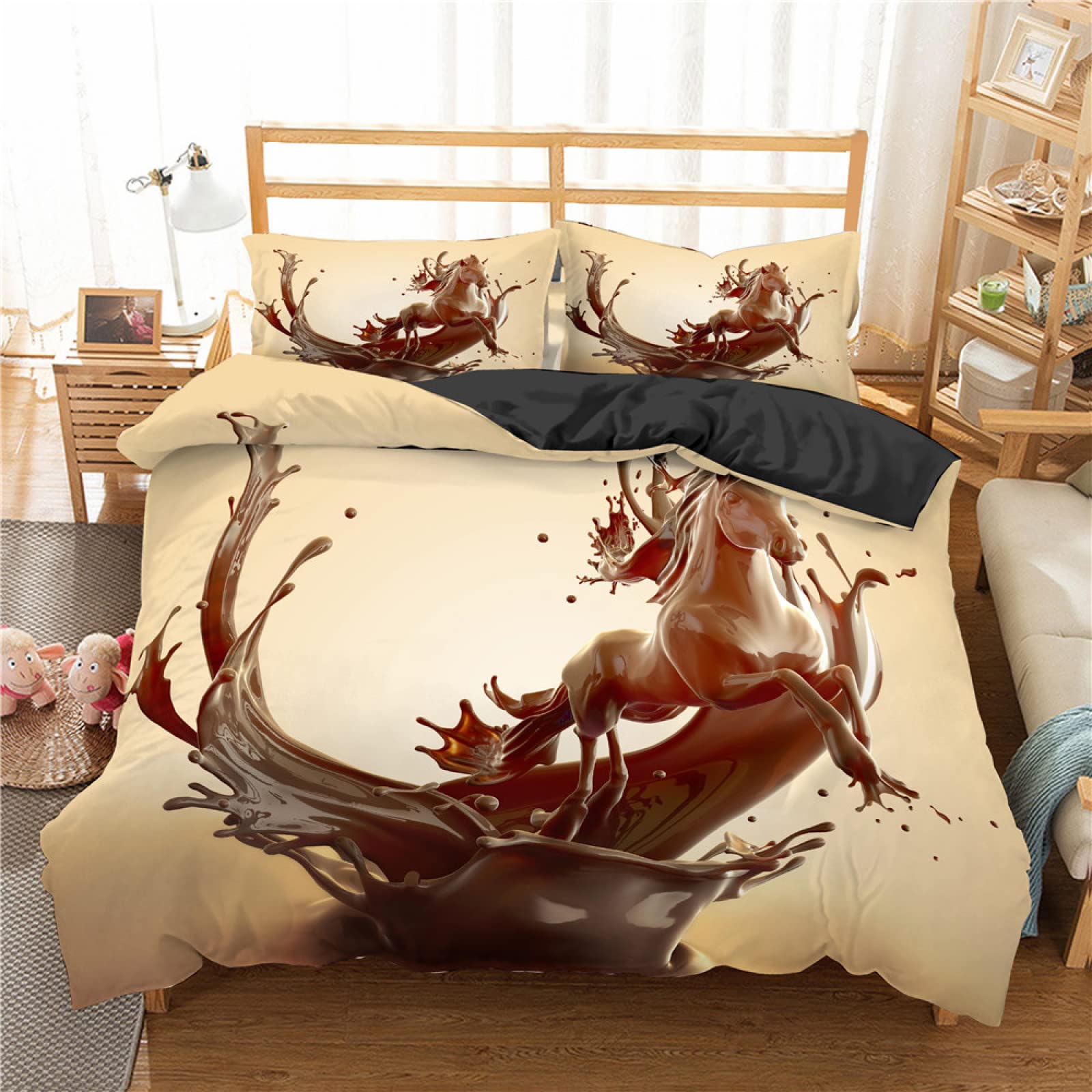 Housse de Couette 90x190 Infroissable et Douce pour Lit Enfant Ado