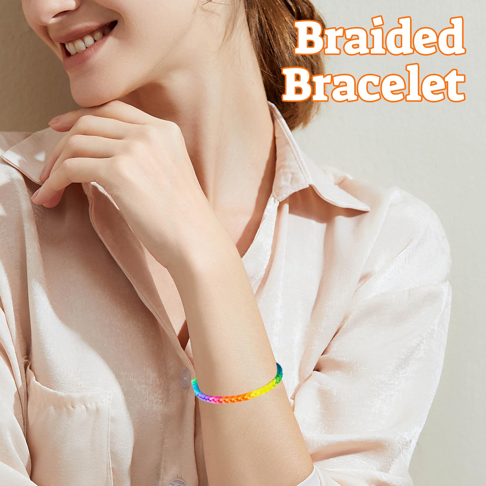Pulseras trenzadas de la amistad ajustables para niños, niñas, mujeres y hombres