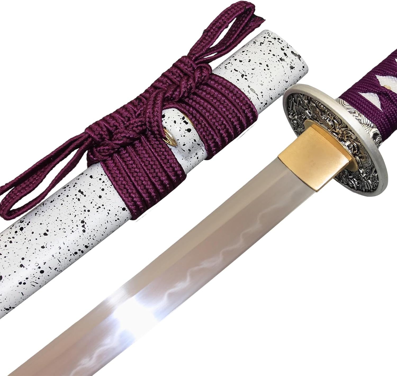 Japanese Katana Sword Real Handmade Full Tang Samurai Sword 40.5 in Included Stand Bag