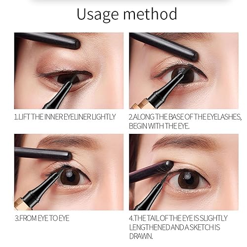 Miniatura 3 de QPOIBSD Cielo estrellado lápiz delineador de ojos líquido impermeable secado rápido no mancha delineador de ojos cosmético maquillaje de ojos