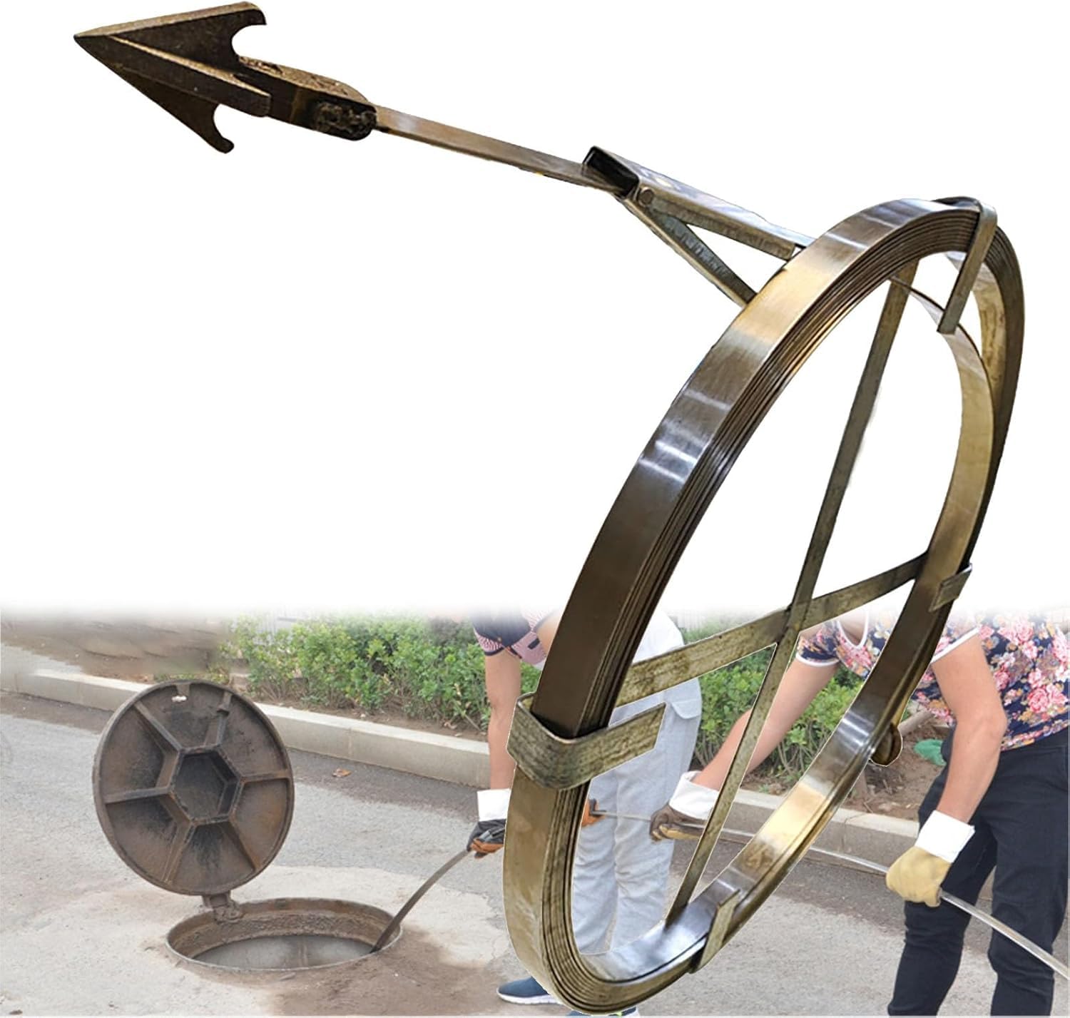 k3Mq9Rw Drain Auger Extra-long Flexible Drain Snake, Suitable For Plumbers And Drainage Work(W 1''/2.5cm,L 10m/393.7in/32.8)