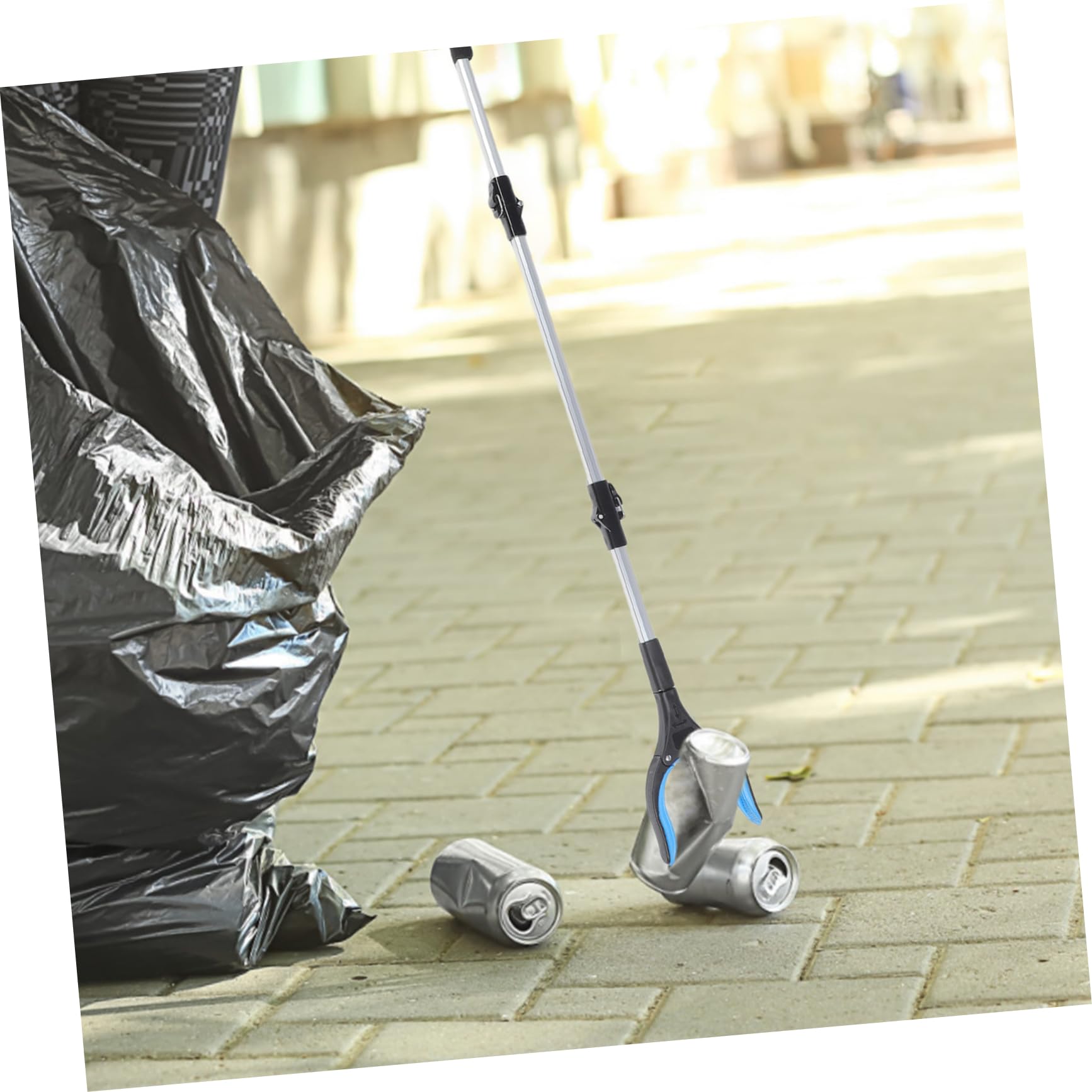 Pinza Plegable para Basura de Tres Pliegues, Aleación de Aluminio y Pp | Herramienta de Agarre de Alta Resistencia, Aumenta la Fricción, para Recoger Objetos y Uso Doméstico