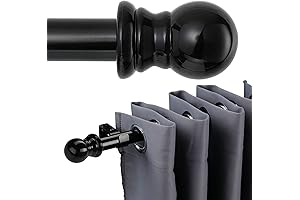1 Inch Curtain Rods for Windows 48 to 84 Inches - Best Black Curtain Rod