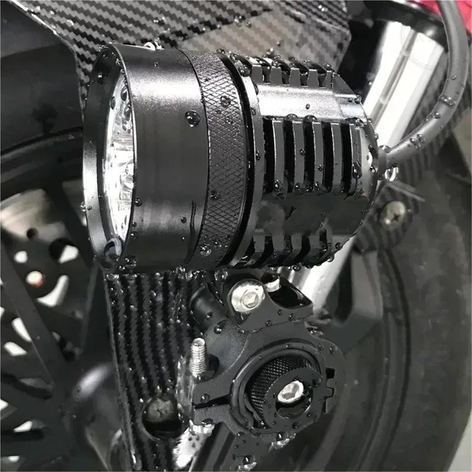 Moto Fari Stradali Spot Light Beam Per 2 Pezzi Faro Universale LED Moto 8000LM Faretto Impermeabile Flash Fendinebbia Lampadina Super Luminosa 12V
