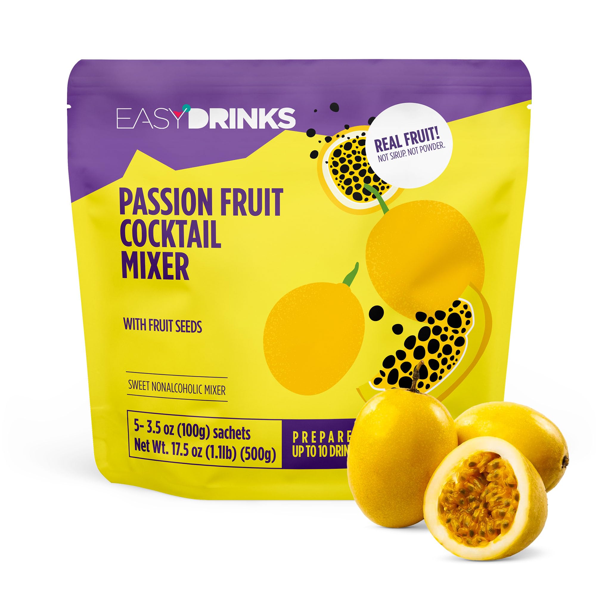 Amazon.com : Easy Drinks Pack of 5 Passion Fruit Cocktail Mixer