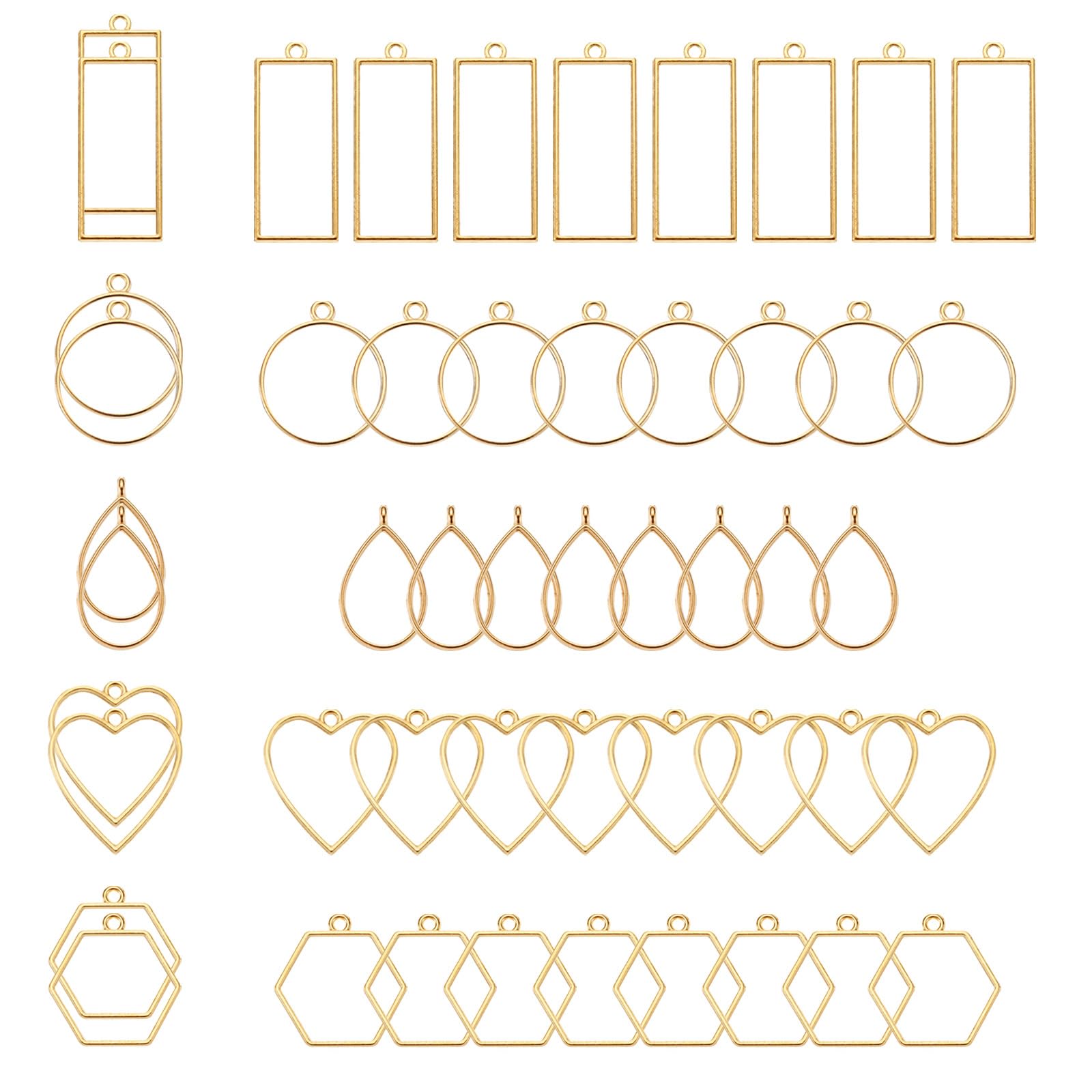 PATIKIL Open Bezel, Resin Bezel Charm Pendant Pendant Pendant