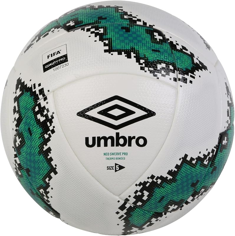 Balón de fútbol Umbro Neo Swerve Pro TB, talla 5, blanco/negro/verde azulado