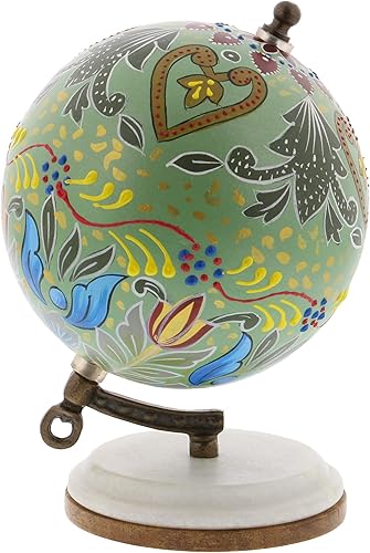 Deco 79 Globo tradicional de resina multicolor, 7 "x 5" x 5"