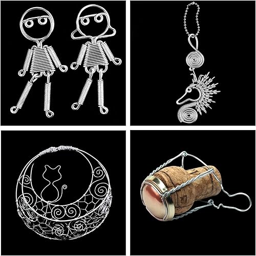 Miniatura 5 de Messar Alambre de entrenamiento de bonsái de aluminio, línea de entrenamiento de planta de bonsái de aluminio de 0.118 pulgadas (0.118 in), alambre