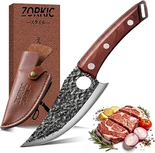 Viking Knife, Butcher Knife Set Hand Forged Boning Knives, Japanese Serbian Chef knives Kitchen Chopping for Meat Cutting Chefs Cleaver Camping Cooking, BBQ, Gifts for Men