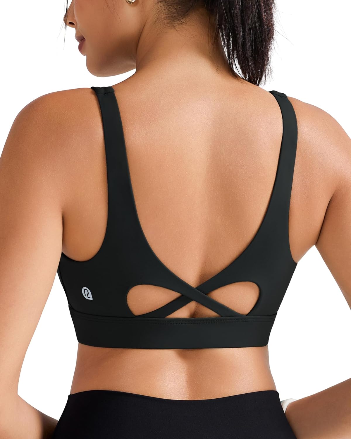 RUNNING GIRL Sports Bra for Women High Support, Molded Cup High Impact Sports Bras with Sewn in Pads Workout Running Bra