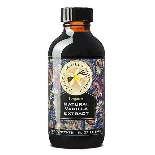 Extracto de vainilla orgánico, 4 fl oz - Vainilla Bourbon de Madagascar, 100% natural, sin azúcar, sin OMG, sin gluten, vegano, paleo, ceto y kosher