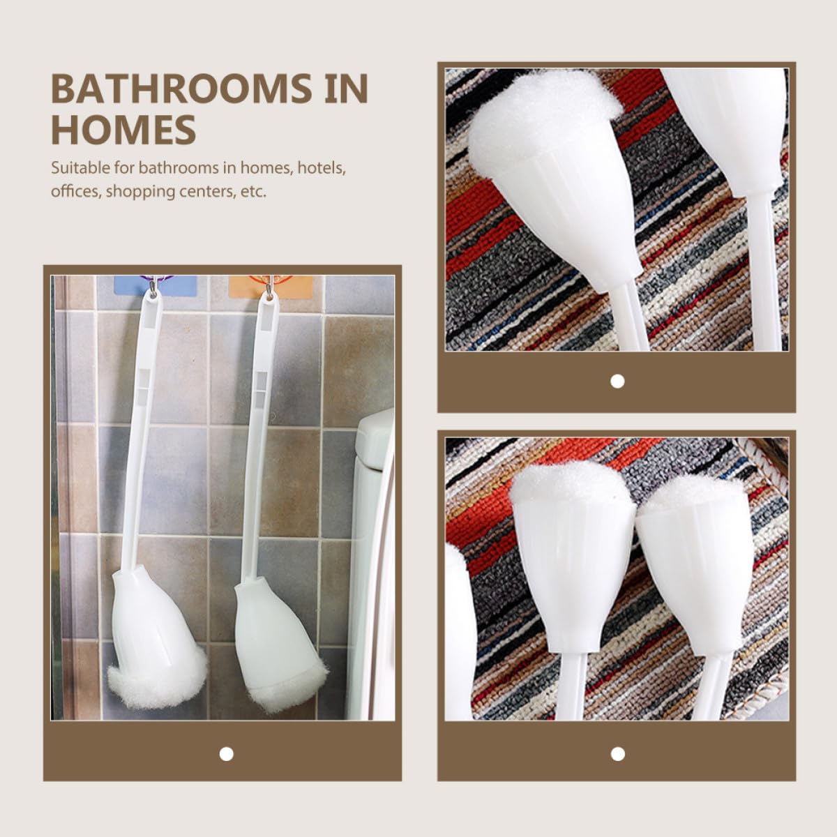 Luxshiny 5 Piezas Cepillo de Baño Herramientas Limpieza Fregador Cepillo de Baño y Bañera Limpiadores Domésticos
