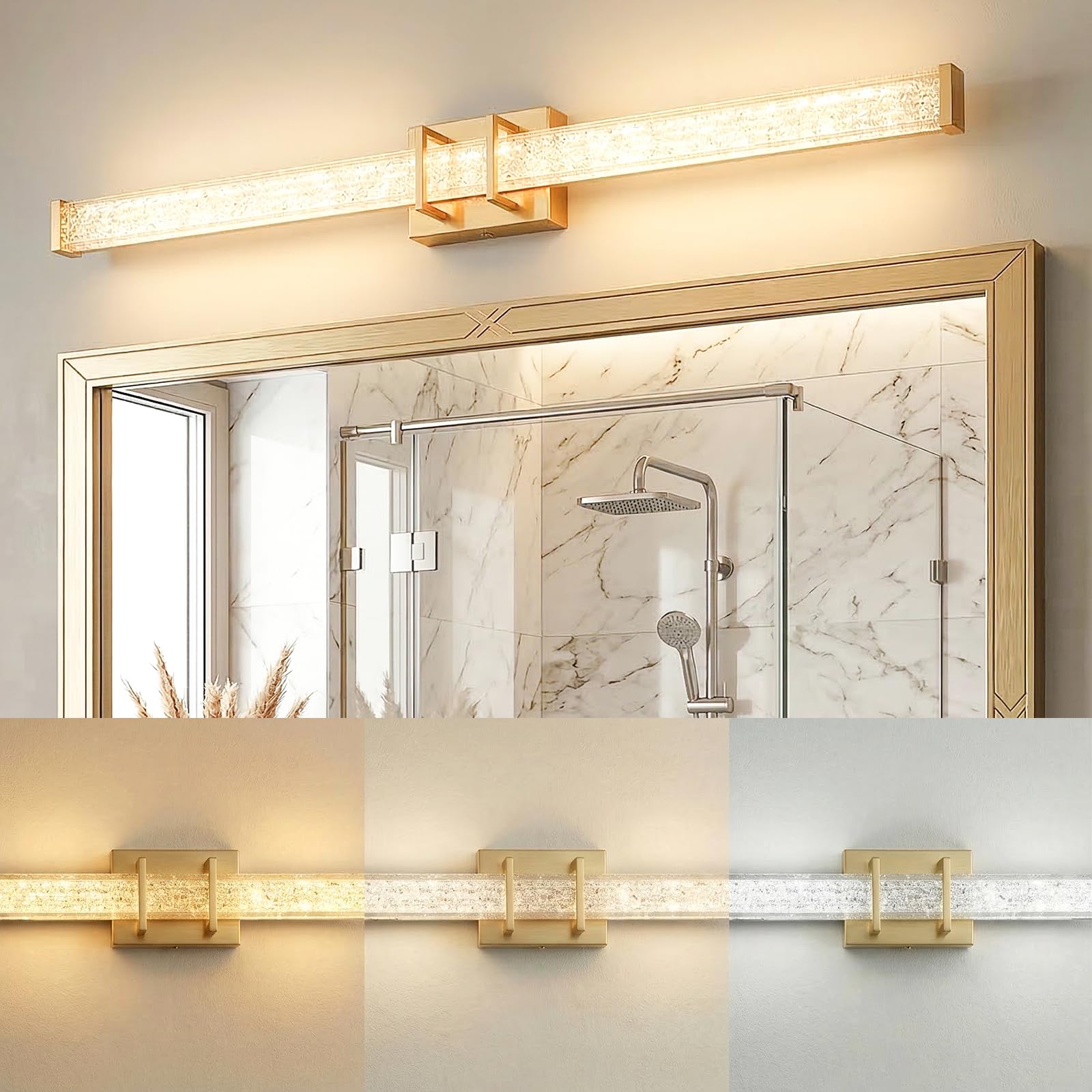 Photo 1 of URSOLA 48" Golden LED Vanity Light