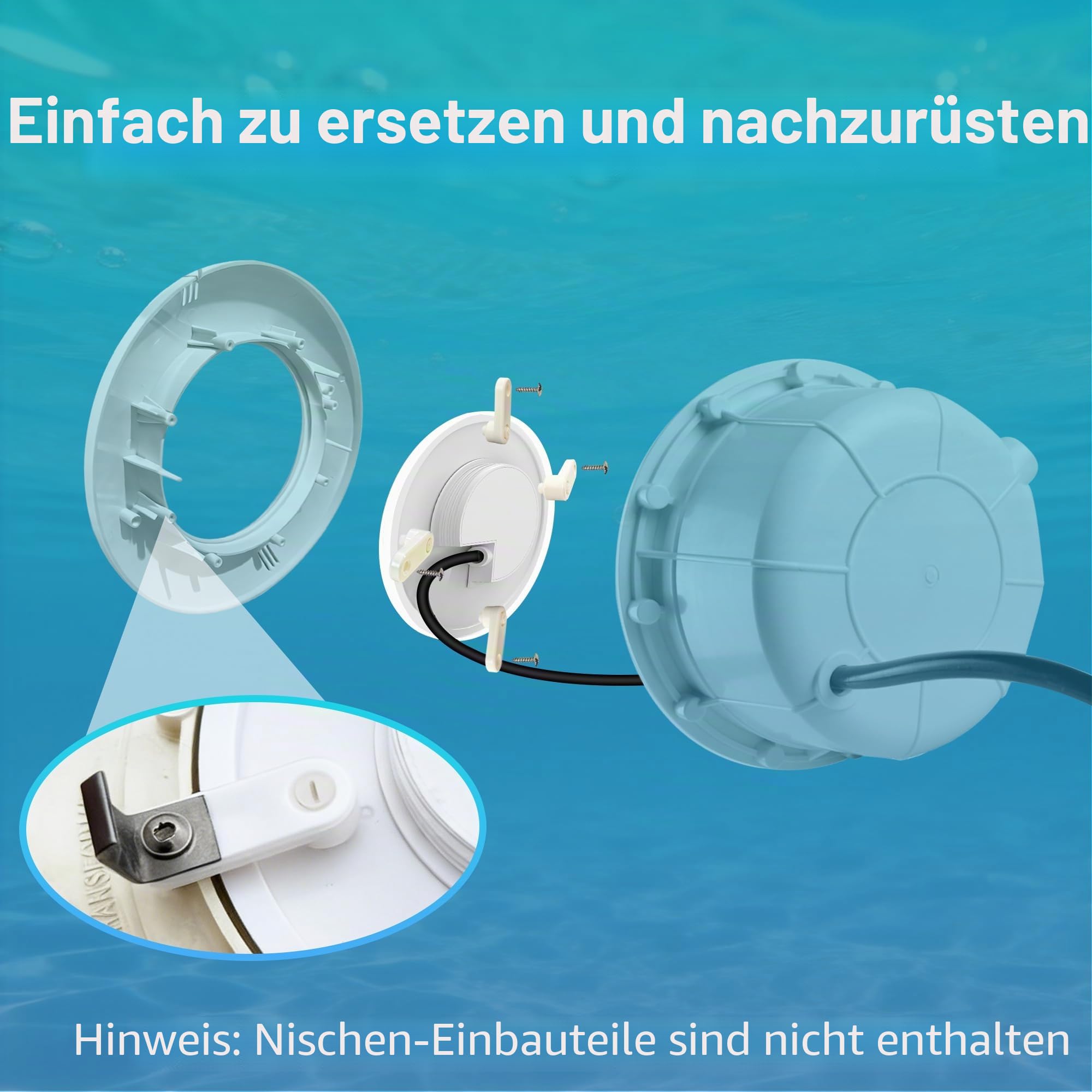 LED Ultraflach Poollampe PAR56, 35W Unterwasserscheinwerfer RGB Mehrfarbig Dimmbar 1400lm, 2/4/6H Timer, Harz Gefüllt IP68 Wasserdichte Poolbeleuchtung mit Fernbedienung, 12V AC, 2er-Pack