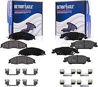 Vista 42 de Detroit Axle - Pastillas de freno delanteras para Nissan Pathfinder Frontier D21 720 Pickup Subaru SVX Pastillas de freno de cerámica con reemplazo