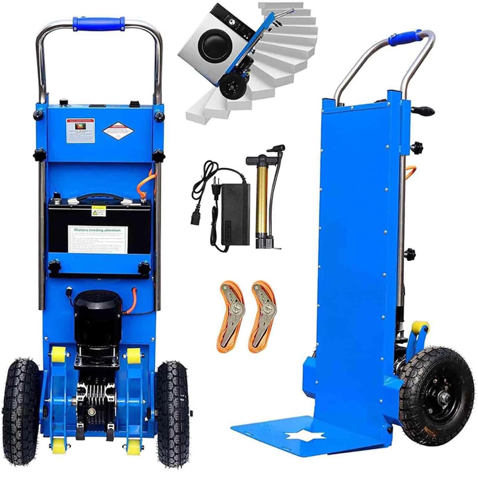 Carretilla Electrica Sube Escaleras Durable Carretilla EléCtrica para Subir Escaleras con Carga De 400 Kg De 1200 W EléCtrica PortáTil Mover Muebles Equipos Pesados Materiales,02