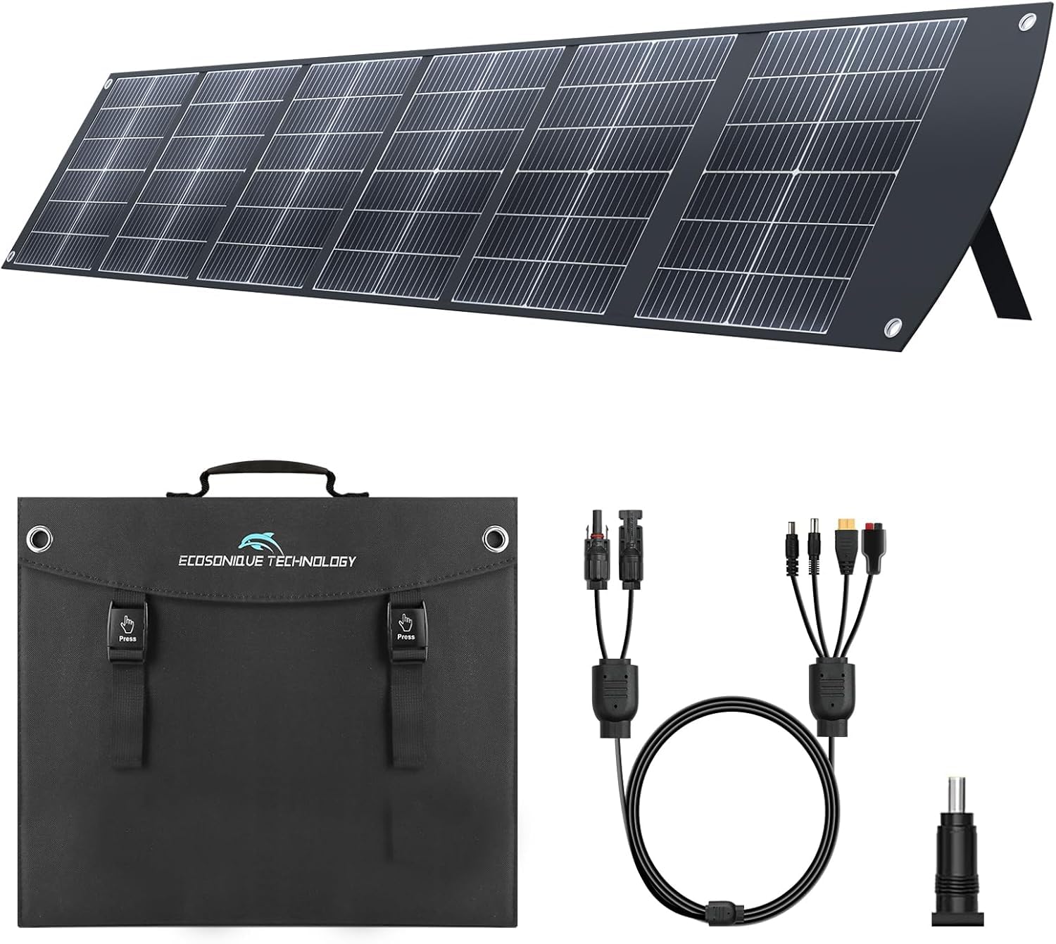 Panneau solaire portable 200W pliable MC4 chargeur solaire USB-C pour générateur