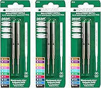 Vista 8 de Monteverde USA - Recambio para bolígrafos Montblanc, punta media, rollo suave, negro (paquete de 2) (M132BK)