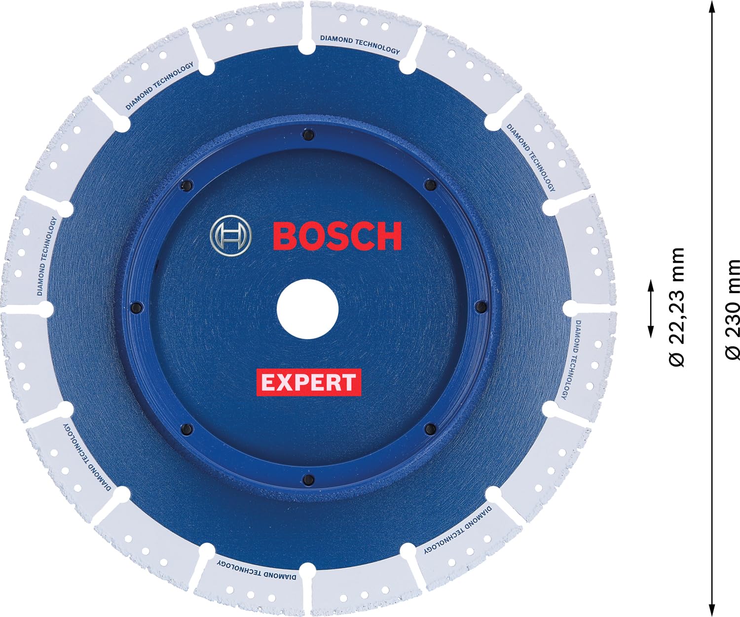 Bosch Professioanl 1x Disco de corte EXPERT Diamond Pipe Cut Wheel (para cortar tubos con acabado biselado, Ø 230 x 22.23 mm, Accesorios Amoladora pequeña)