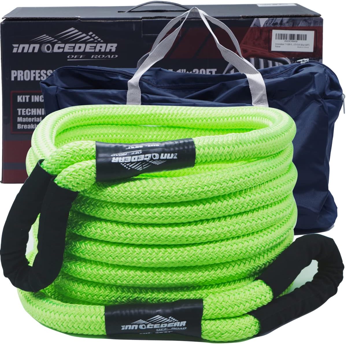 INNOCEDEAR 1''x30ft Recovery & Tow Rope Energy Rope