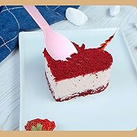 Vista 7 de 100 tenedores desechables de plástico duradero y ecológicos, tenedores y cucharas 2 en 1, ideales para almuerzos escolares, pícnics o restaurantes