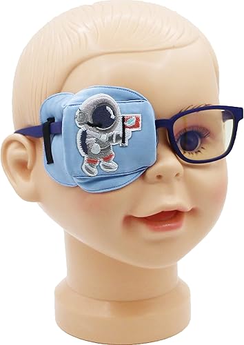 Miniatura 8 de Astropic Parche de seda 3D para niños, parche de ojo para niñas para gafas, parche médico para ojos para niños con ojo perezoso (unicornio rosa, ojo