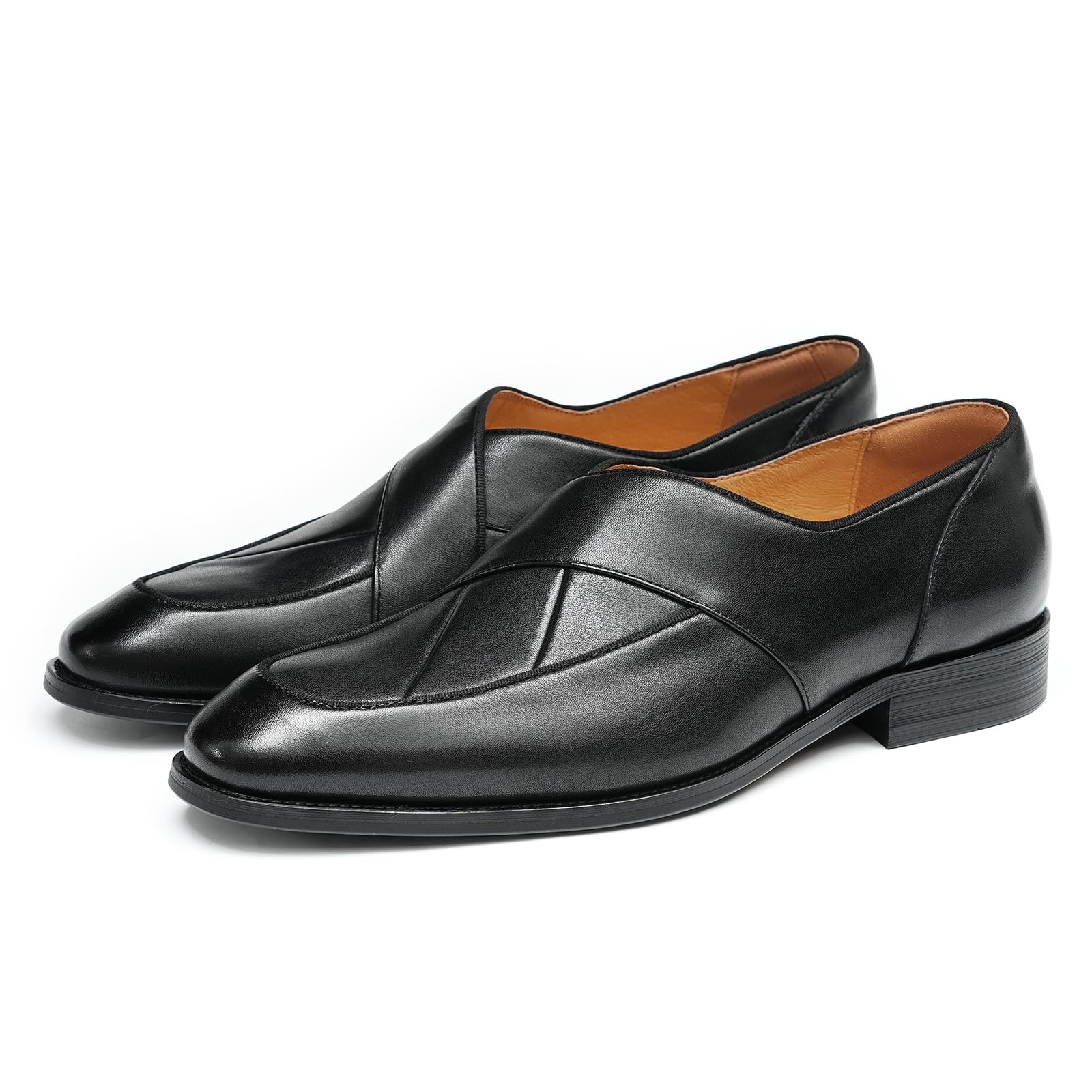 Loafers Retro Negocios para Hombres Mocasines Casuales en Cuero Genuino Zapatos Slip On Formales