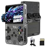 R36S Retro Handheld Game Console 128G,40000+ Games,21 Emulator,Retro Console 3.5” IPS Screen 640*480,3500mAh,Open Source Linux System,Portable Mini Emulator Handheld,Gift for Men (Black)